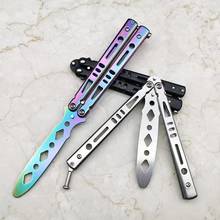 Training Folding Knife Butterfly Knife Titanium Practice Tool No Edge Dull Training Knife Kit Accessories Game Knife Gifts 2024 - buy cheap