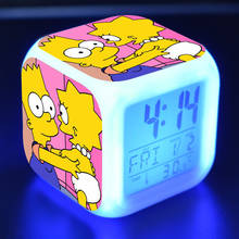 LED Light 7 Color Change Kids Alarm Clock Glowing Cute Digital alarm clock Children toy reloj despertador wekker reveil 2024 - buy cheap