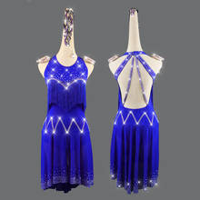 New style latin dance costume spandex tassel stones latin dance dress for women latin dance competition dresses 2xs-6xl 2024 - buy cheap