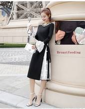 Maternity Long Sleeve Nursing Dress Women 2019 Spring Autumn Breastfeeding A-line fashion Dress Elegent Party Vestidos 2024 - buy cheap