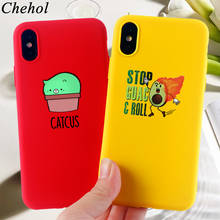 Soft TPU Silicone Phone Case for IPhone 11 Pro 8 7 6s Plus X XS MAX XR Cartoon Plant Cactus Cases Avocado Back Cover Accessories 2024 - buy cheap