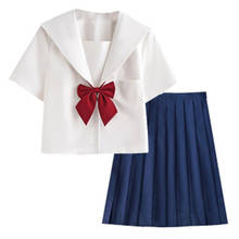 Traje JK versión japonesa para mujer, uniforme escolar para chica, traje de Sailor Navy, Cosplay, Falda plisada femenina para estudiante 2024 - compra barato