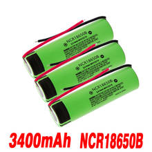 100% новый Оригинальный NCR18650B 3,7 В 3400 мАч 18650 литиевая аккумуляторная батарея для фонариков, батарей diy провод 2024 - купить недорого