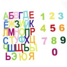 Letras e números do alfabeto em arco-íris para costura, feltro e feltro para artesanato, tecido de feltro grosso de 3mm para álbum de recortes 2024 - compre barato