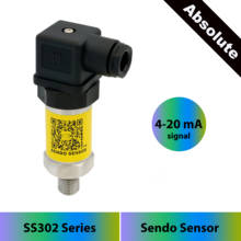 Sensor de presión 4 20mA transmisor, 4bar/400kpa/0.4mpa absoluto, 6bar, 10bar, 16bar, 25bar abs, diafragma de acero inoxidable 316L 2024 - compra barato