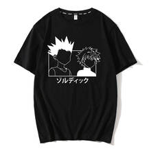 Hunter x hunter janpanese anime t camisa masculina verão camisetas gráficas unissex killua zoldyck gon impresso t-shirts harajuku de grandes dimensões 2024 - compre barato