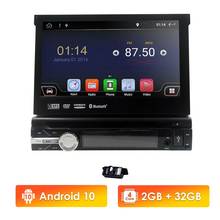 Quad Core Android 10 2G RAM 32GB ROM Support 4G WIFI Network Car GPS 1 din Universal Car DVD Radio player 1080P DVR DAB+ TPMS BT 2024 - buy cheap