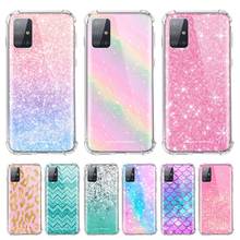 Soft Cover For Samsung Galaxy A71 A51 5G M51 M31 A41 A31 A21 A01 A21s Fall Proof Airbag Phone Cases Bag Gold Pink Glitter Print 2024 - buy cheap