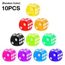 10PCS 6 Sided Portable Table Games Dice 16MM Acrylic Round Corner Board Game Dice Party Gambling Game Cubes Digital Dices 2024 - buy cheap