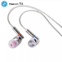 Новейший Tinhifi оловянный аудио T4 металлические наушники 10 мм CNT Динамический драйвер HIFI бас гарнитура наушники MMCX кабель оловянный P1 T2 PRO T3 BA5 V90 2024 - купить недорого