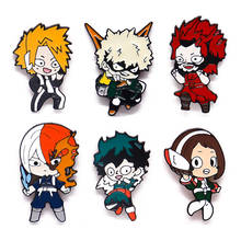 Broches de esmalte de anime boku no hero academia, broche de metal para coleção de joias de presente para fãs do anime boku no hero academia, 1 peça 2024 - compre barato