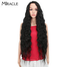 Miracle Synthetic Curly Wig Long Water Wave Wig For Women 38Inches Deep Wave Wig Black Cosplay Wig HairHigh Temperature Fiber 2024 - buy cheap