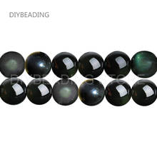 Natural Rainbow Obsidian Semi Precious Stone Round 4/6/8/10/12/14mm Beads Online Bulk Wholesale for Making Jewelry 2024 - buy cheap