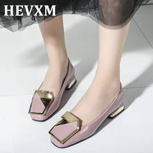 HEVXM 2020 Spring Autumn Flats Fashion Square Toe Fresh Color Office Lady Weekends Slip On Loafers Women Flat Heel Driving Shoes 2024 - buy cheap