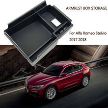 Caja de almacenamiento para reposabrazos Central de coche, accesorio para Alfa Romeo Stelvio 2017 2018, guantera, bandeja, contenedor, 1 unidad 2024 - compra barato