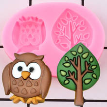 Cute Woodland Owl Tree Silicone Molds DIY Cupcake Topper Fondant Cake Decorating Soap Resin Clay Candy Chocolate Gumpaste Moulds 2024 - buy cheap
