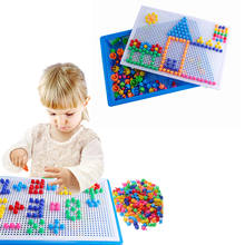 3D Toy Kids 296Pc Enigma do Mosaico DIY Brinquedo Crianças Brinquedo Intelectual Brinquedos Educativos Crianças Criativo Cogumelo Prego Kit Composto 2024 - compre barato