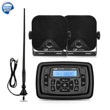 Waterproof Marine Audio Radio Stereo Bluetooth System FM AM Car MP3 Player+4" Marine Speaker+Antenna For ATV RV Boat Motorcycle 2024 - buy cheap