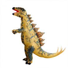 Stegosaur Dinosaur Inflatable Costumes Jurassic World Park T-rex Dinosaur Cosplay Costume Halloween Party Costume For Adult Kids 2024 - buy cheap