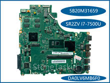 Alta qualidade 5b20m31659 para lenovo ideapad V310-15ISK portátil placa-mãe da0lv6mb6f0 sr2zv I7-7500U 100% testado 2024 - compre barato