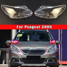 Capa de farol dianteiro para peugeot 2008, lâmpada de vidro, proteção para farol dianteiro 2024 - compre barato