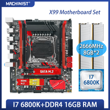 X99 Motherboard LGA 2011-3 Set Kit With Intel Core I7-6800K Processor DDR4 16GB(2*8GB) 2666MHz RAM Memory M-ATX X99-RS9 2024 - buy cheap