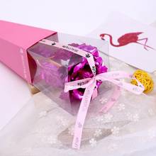 Золотая Роза имитация золотой фольги искусственные сушеные цветы подарок с коробкой праздничные вечерние подарки на день Святого Валентина 2024 - купить недорого