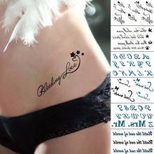 Tatuagem adesiva temporária de borboleta, "sangramento de letra de amor", coração, tatuagem falsa para criança, menina, homens, mulheres 2024 - compre barato