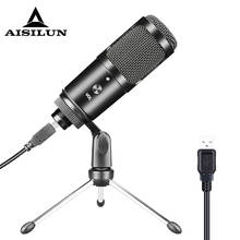Usb Plug Podcast Microphone Desktop Tripod Stand Laptop Professional Studio Condenser Mic with Sound Card  Youtube Recording 2024 - buy cheap