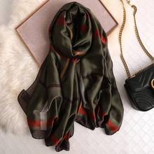 2021 luxury brand Women Silk scarf Beach Shawl summer Wrap scarves female bandana pareo ladies muffler scarves soft 2024 - buy cheap