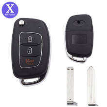 XINYUEXIN Remote Key Shell for HYUNDAI Tucson Santa Fe 2+1Buttons Flip Folding Key for 15-19year Hyundai 3Button Key Replacement 2024 - buy cheap