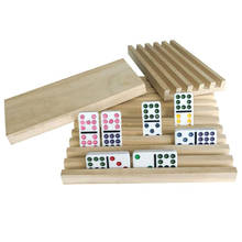 4PCS/Set Domino Racks Premium Domino Wooden Trays Holders for Chicken Foot Mexican Train and Domino Games 2024 - buy cheap