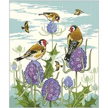 Bird on hydrangea patterns counted 11CT 14CT 18CT Cross Stitch Sets DIY Chinese Cross-stitch Kits Embroidery Needlework 2024 - buy cheap