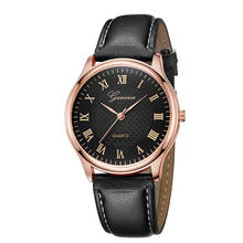 Женские часы 2020 Geneva часы с римскими цифрами дамские Аналоговые кварцевые наручные часы с кожаным ремешком reloj mujer relogio feminino часы женские 2024 - купить недорого