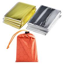 Saco de dormir de emergencia para primeros auxilios, carpa de película de aluminio PE, protección solar para acampar al aire libre, senderismo, novedad 2024 - compra barato