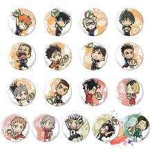 50mm Haikyu!! Anime badge Kageyama Tobio Nishinoya Yuu Tsukishima Kei Kuroo Tetsurou Bokuto Haikyuu Metal Badge Brooch Pin 2024 - buy cheap