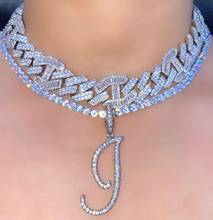 15" 16" 15mm 5A CZ cuban link chain choker necklace iced out bling hip hop big chunky women cuban necklaces 2024 - buy cheap