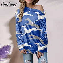 Noisydesigns-Tops con hombros descubiertos para Mujer, camisetas con estampado de perro y Galgo, ropa informal de manga larga para Mujer 2024 - compra barato