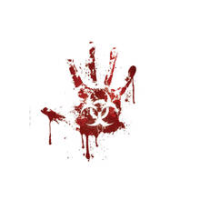 Personality Bloody Handprint Biohazard Zombie Car Stickers Accessories Motorcycle Cover Scratches Waterproof PVC 15cm *12cm 2024 - buy cheap