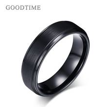 Tungsten Carbide Rings For Men Fashion Black Bands Jewelry Accessoeries Engagement Ring Tungsten Steel Men's Ring For Party 2024 - buy cheap