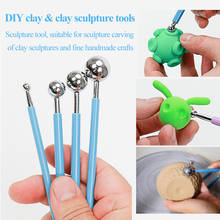 Professional DIY Stainless Steel Polymer Clay Ball Tools 4pcs/set Clay Pottery Carving Sculpture Tools Toys Molding Ball Sticks 2024 - buy cheap