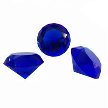 FengShui-Bola decorativa para el hogar, accesorios de miniaturas de cristal azul oscuro de 30mm-150mm, adornos para el hogar, regalos 2024 - compra barato