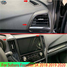 For Subaru Forester SK 2018 2019 2020 Decorate Accessories Carbon Fiber Style Air Vent Outlet Cover Dashboard Trim 2024 - buy cheap