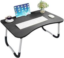 For Russian Portable Folding Laptop Stand Holder  Study Table Desk Wooden Foldable Computer Desk for Bed Sofa Tea Serving Table 2024 - buy cheap