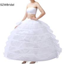 Vestido de casamento com saia de 8 argola, vestido bufante de crinolina para crianças 2024 - compre barato