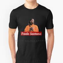 Camisa de t 100% algodão puro de fredo santana fredo santana chefe keef chefe chefe keef lil durk lil durk team600 2024 - compre barato