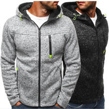 New Men Fleece jacket autumn outdoor Solid color hooded coat climbing camping hiking fishing hunting outerwear Brand clothing 2024 - buy cheap