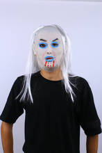 Cosmask Halloween Ghost white haired witch mask props Adult Party costumes masks horror Carnival Cosplay party props 2024 - buy cheap