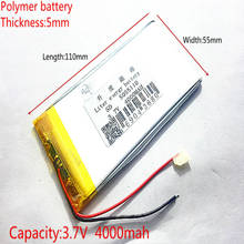 Batería de polímero de litio de 3,7 V, 4000 mah, lare-capacity, PDA, tablet PC MID 5055110 2024 - compra barato