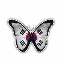 Funny South Korea Butterfly Flag Car Sticker Cover Scratches Waterproof Laptop PVC Vinyl Decal 2024 - buy cheap